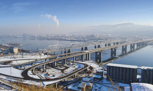 мост через Енисей в Красноярске